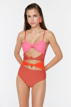 Trendyol Multicolored Cut Out Detailed Swimsuit