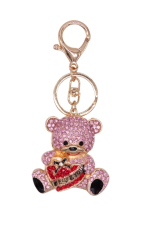 Keychain Winnie the Bear BR-7 Rosa + Rot