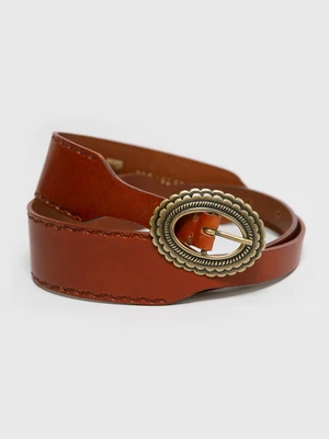 Big Star Woman's Belt 240101  Natural Leather-802