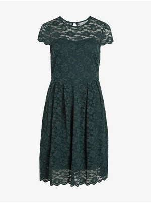 Dark green women's dress with lace VILA Kalila - Ladies