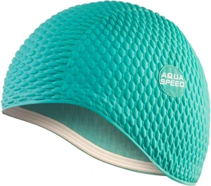 AQUA SPEED Woman's Swimming Cap Bombastic Marine Green Pattern 04