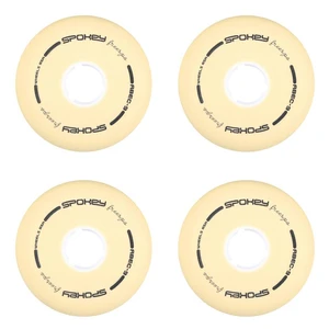 Spokey PU 76 mm Spare colieska ku korčuliam FREESPO WHITE SET, 4 pcs