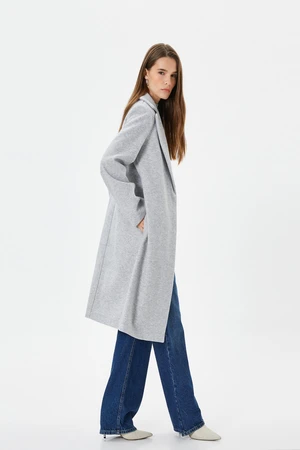 Koton Women's Gray Melange Coat