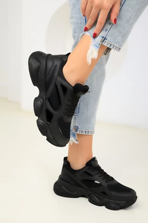 Soho Black-Black Women's Sneakers 18534