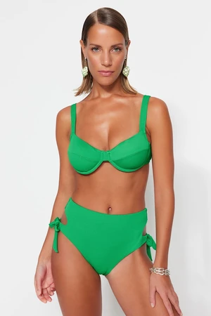 Trendyol Green Underwire, Textured Bikini Top