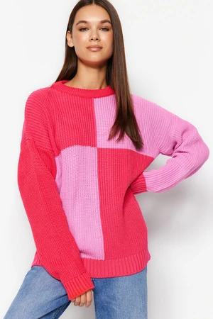 Trendyol Pink Wide Fit Knitwear Sweater