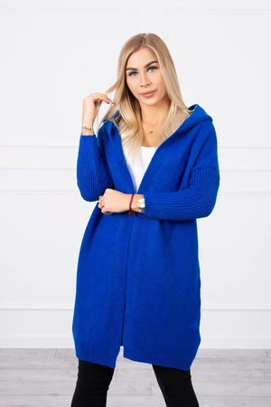 Hooded sweater purple-blue