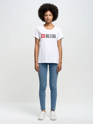 Big Star női póló shirt_ss póló 158859 krém kötött-101