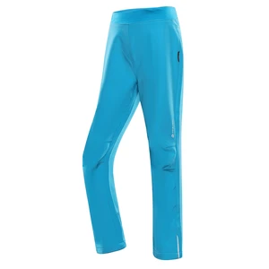 Kids softshell pants ALPINE PRO SMOOTO neon atomic blue