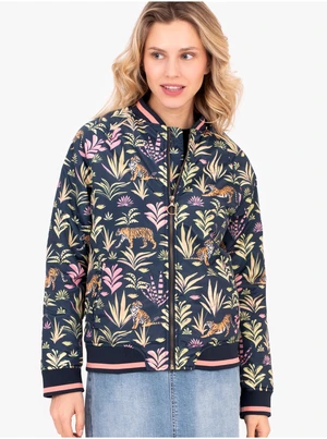 Dark Blue Women Patterned Bomber Brakeburn - Women