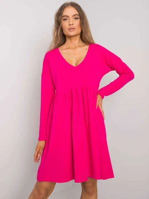 Cotton dress RUE PARIS from fuchsia