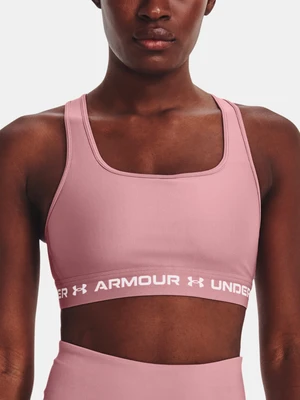 Under Armour Podprsenka UA Crossback Mid Bra-PNK - Dámské