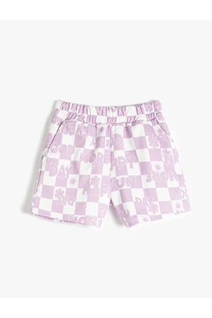 Koton The Shorts Waist Elasticated, Printed with pockets.