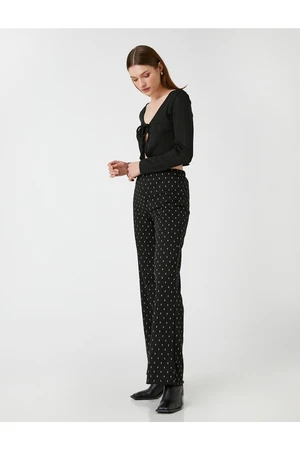 Koton Wide Leg Elastic Waist Trousers