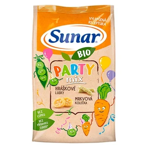 SUNAR Party mix křupky mrkvové a hráškové BIO 45 g