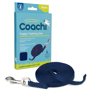 COACHI Puppy Training Line výcvikové vodítko pre šteňatá modré 2,5 m