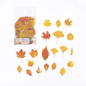 40 pcs /Pack Autumm Leaf Leaves PVC Diary Notebook Stickers DIY Decorative Sealing Paste