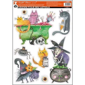 Anděl Okenná fólia Halloween s glitrom 29 x 41 cm č. 1