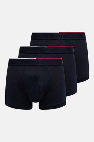 Boxerky Tommy Hilfiger 3-pack pánské, tmavomodrá barva, UM0UM03388