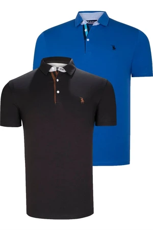 DUAL SET T8582 DEWBERRY MENS T-SHIRT-BLACK-SAKS