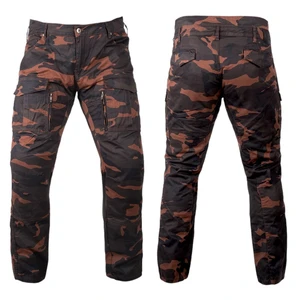 Pánské moto kalhoty BOS Cargo D  Brown Camo  38