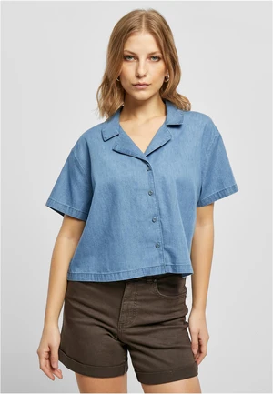 Women's Light Denim Resort Skyblue Shirt Washed