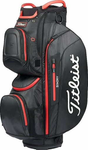 Titleist Cart 15 StaDry Black/Black/Red Sac de golf