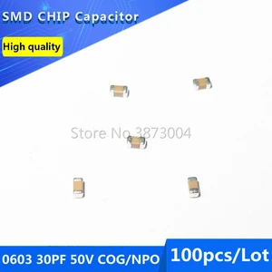 100pcs 0603 30PF 50V COG/NPO 5% SMD Chip Capacitor