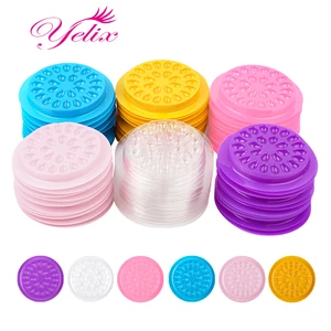 Yelix Eyelashes Glue Holder Eyelash Extension Supplies Lashes Accessories Eye Glue Plate Pads Lash Glue Bows Makeup Tools