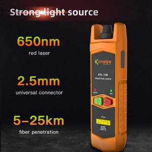 Visual Fault Locator Komshine KFL-11M VFL 10 20 30mW Test Up to 25km Alkaline Battery Model Optional LC Connector