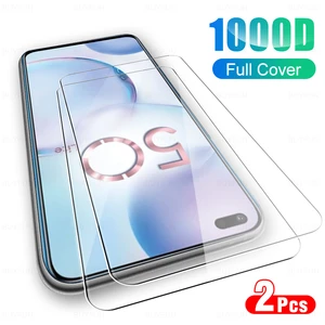 2PCS Full Cover Tempered Glass For Honor 50 Lite 6.67" Screen Protector For Honer 50Lite Xonor 50 Lite Safey Protective Film