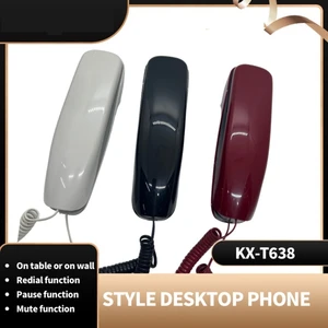 KX-T638 Wall-Mounted Telephone Desk Phone Fixed Landline Telephones Redial for Home Office