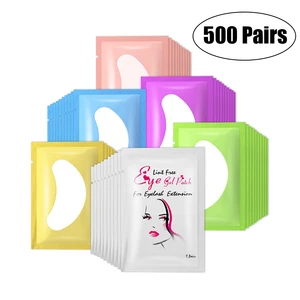 500 Pairs Wholesale Eyelash Extension Supplies Paper Patches Grafted Eye Stickers Under Eye Pads Eye Tips Sticker Lash Eyepatch