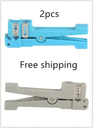 1pcs 2pcs FTTH Ideal 45-163 162 Horizontal Fiber Optic Cable Sheath Cutter Loose Tube Stripper up to 1/8",3.2mm O.D,Gray Blue