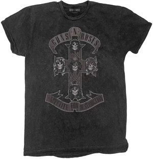 Guns N' Roses T-shirt Monochrome Cross Unisex Dip-Dye on Black M