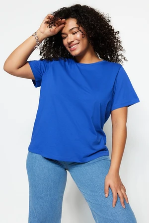 Trendyol Curve Saks Basic Knitted Crew Neck T-Shirt