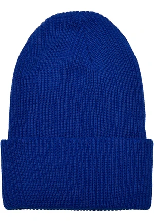 Cap made of recycled yarn, ribbed knit Royalblue