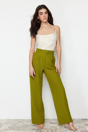 Trendyol Green Wide Leg/Wide Leg Woven Trousers