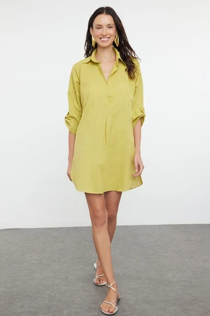 Trendyol Green Mini Woven Beach Dress