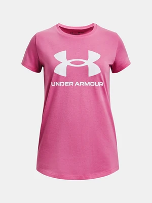 Under Armour Girls' T-shirt UA G SPORTSTYLE LOGO SS - Girls