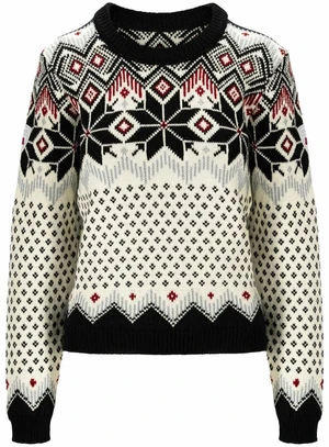 Dale of Norway Vilja Womens Knit Sweater Black/Off White/Red Rose S Pulover