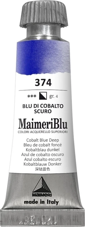 Maimeri Blu Vopsea acuarela Cobalt Blue Deep 374 12 ml 1 buc