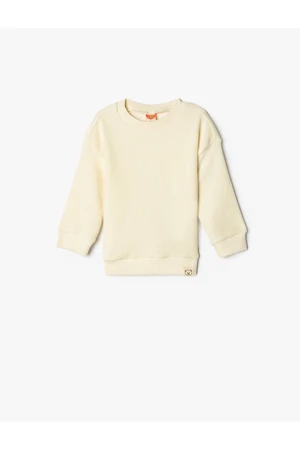 Koton Basic Sweatshirt Crew Neck Ribbed Long Sleeve