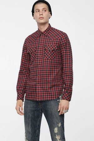 Shirt - Diesel SEASTLONGD SHIRT burgundy