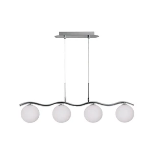 Lampa wisząca w kolorze srebra ze szklanym kloszem 12x79 cm Ramon – Candellux Lighting