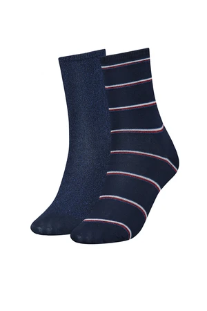 Tommy Hilfiger Socks - TH WOMEN SOCK 2P LUREX STRIPE two-tone