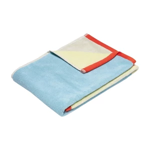 Niebieski bawełniany ręcznik frotte 50x100 cm Block – Hübsch