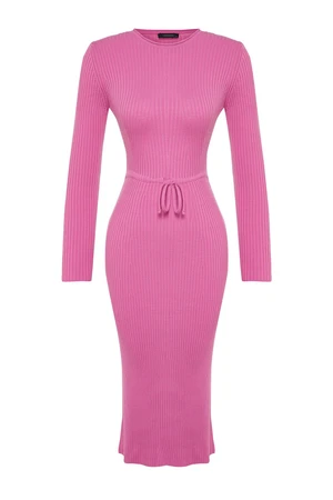 Trendyol Pink Midi Sweater Dress