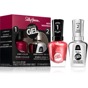 Sally Hansen Miracle Gel™ sada lak na nehty a top coat 940 Bordeaux-Glow odstín