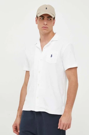 Košile Polo Ralph Lauren pánská, bílá barva, regular, s klasickým límcem, 710899170